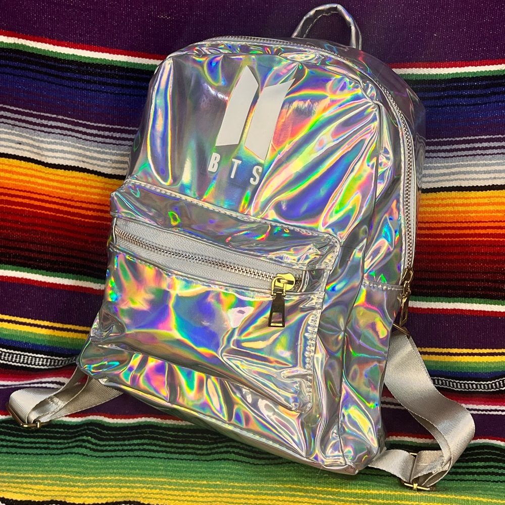Holographic Silver Backpack